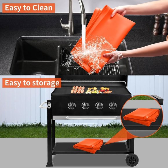 36 Inch Heavy Duty Food Grade Silicone Griddle Buddy Mat - Picture 6 of 11